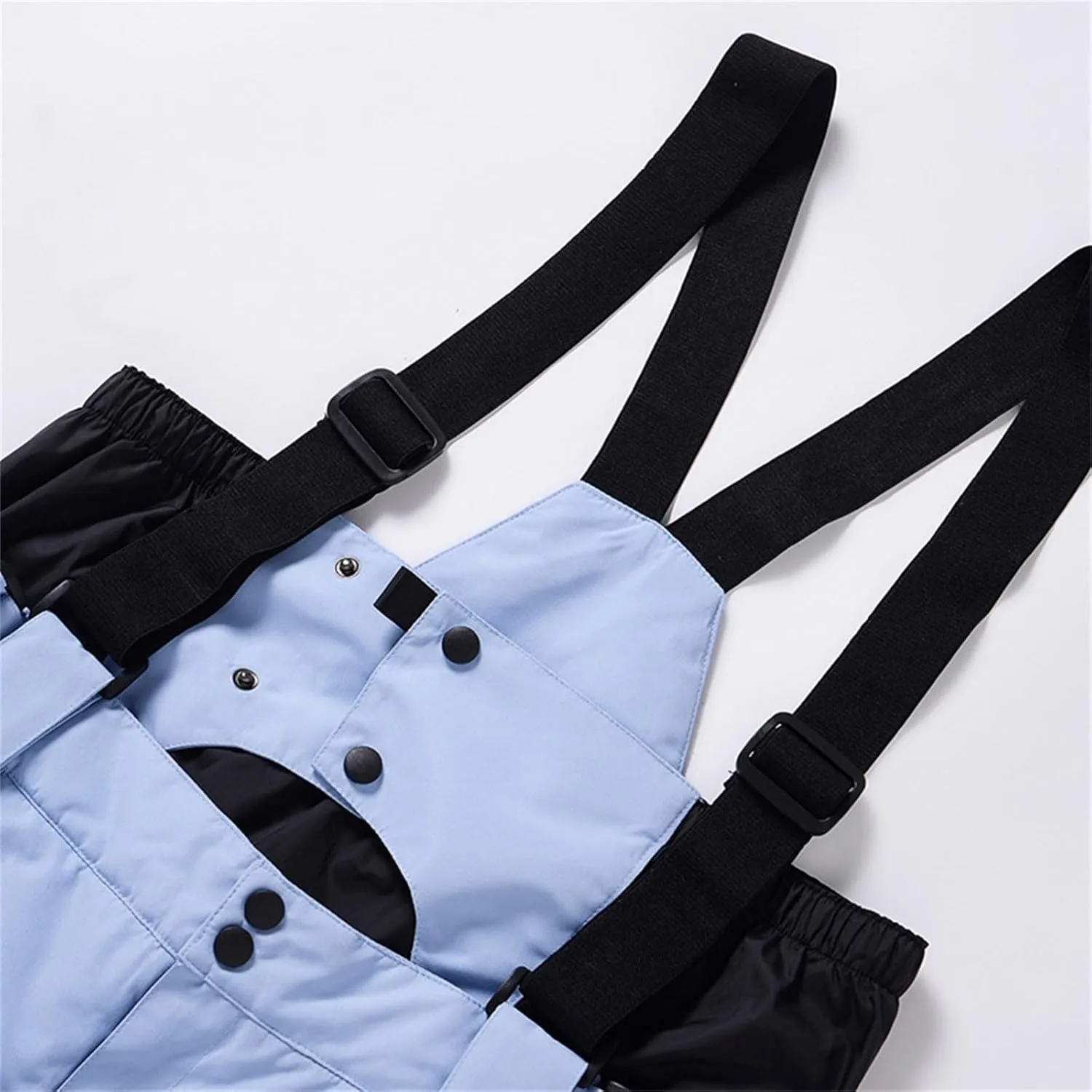 Bib Snow Board Pants for Women Outdoor Windproof Wate-Resistant Insulated Loose Ski Trousers with Suspenders for Snowmobiling