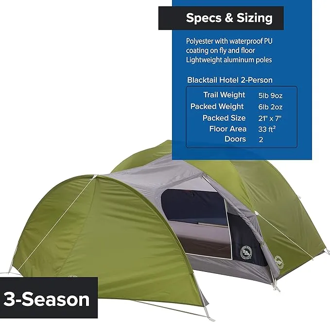 Big Agnes Blacktail & Blacktail Hotel Backpacking & Camping Tents