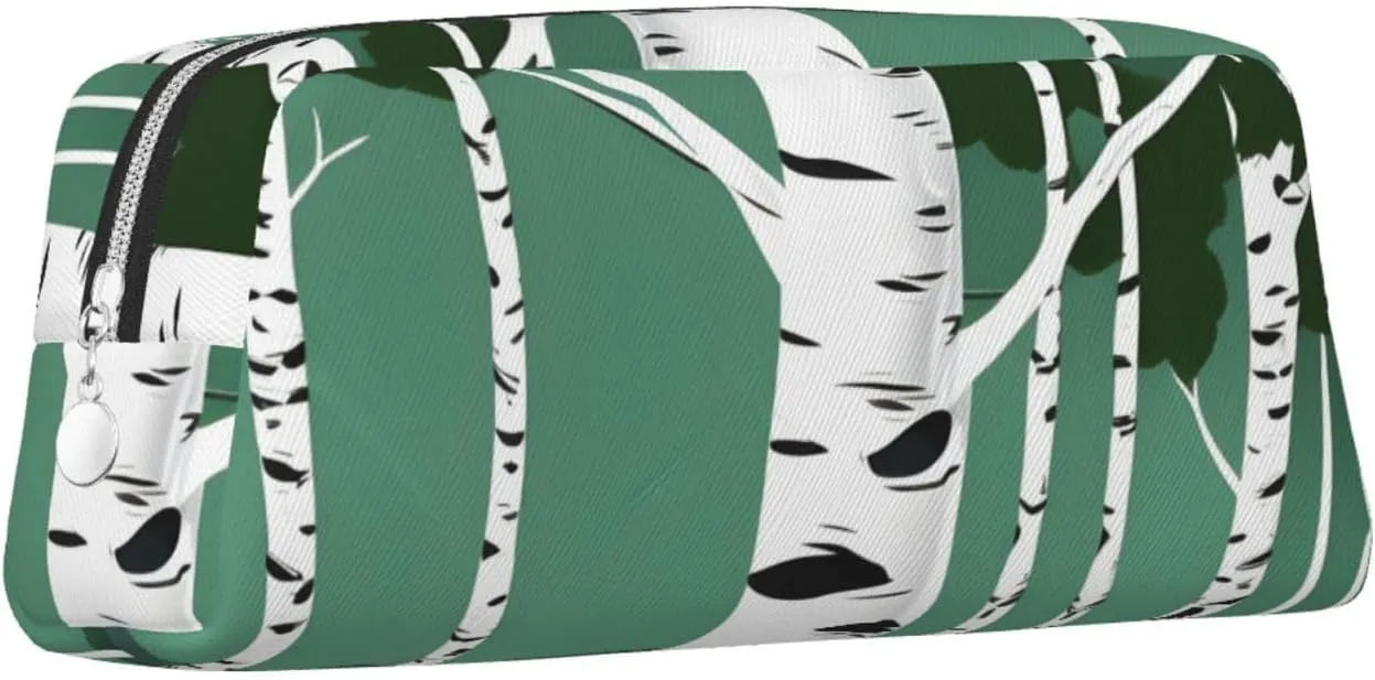 Birch Trees Print Versatile Storage Pouch Makeup Bag Travel Office Small Items Organizer Bag