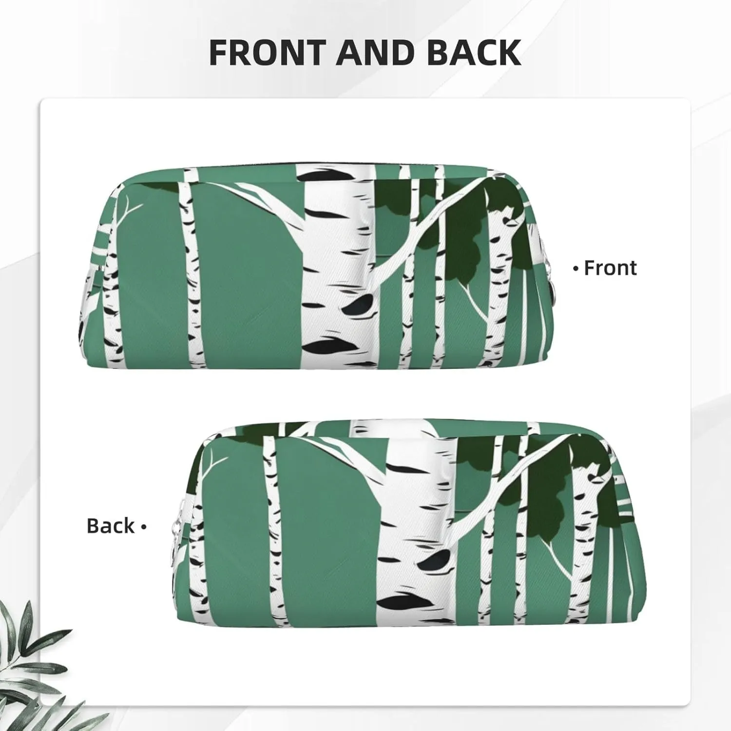 Birch Trees Print Versatile Storage Pouch Makeup Bag Travel Office Small Items Organizer Bag