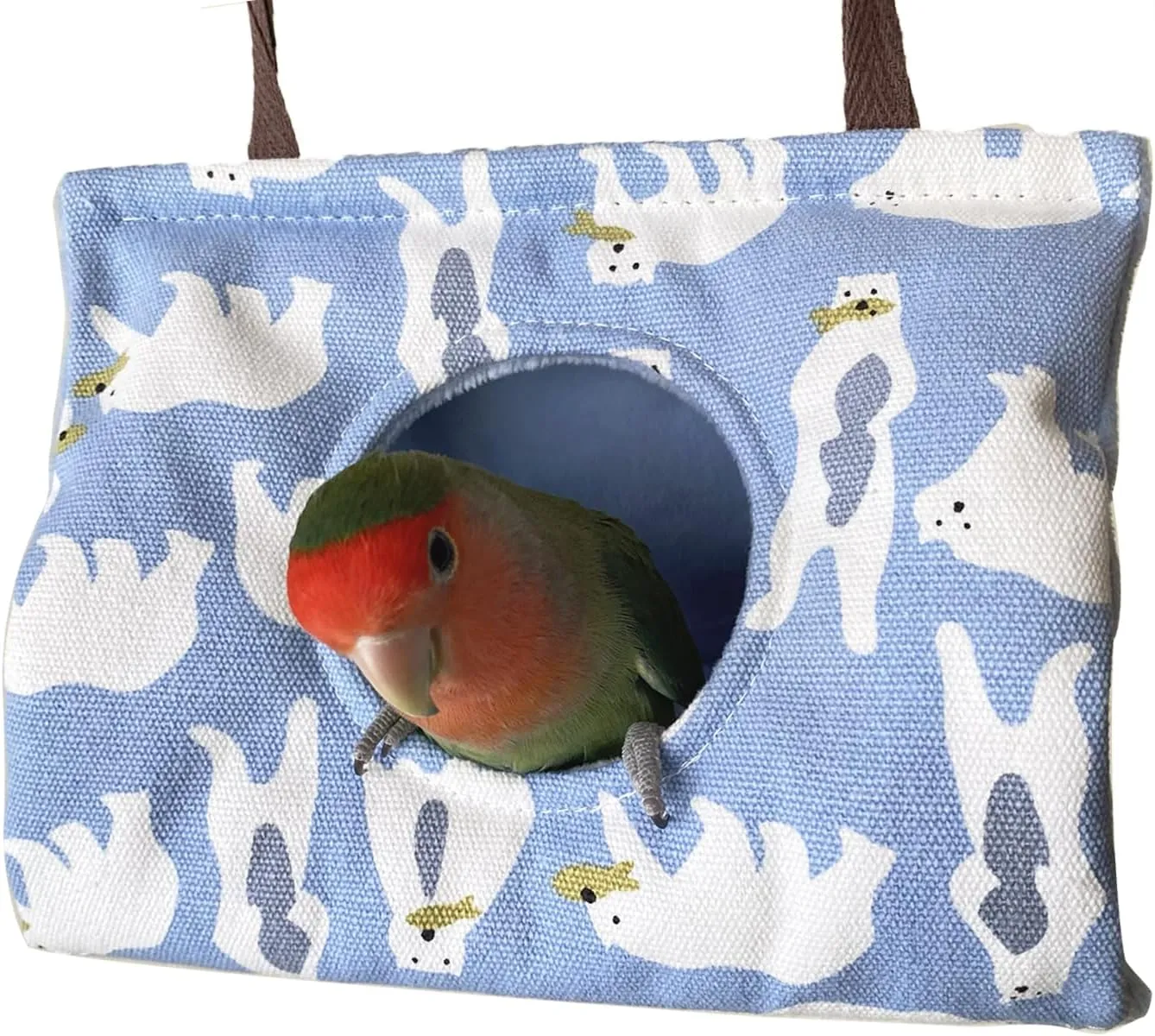 Bird Cage Tent Winter Warm Nest House Cockatiel Hammock Bedding Parrot Snuggle Hut Parakeets House Sleeping Hideaway with Pad Lovebirds Conures Quaker