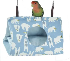 Bird Cage Tent Winter Warm Nest House Cockatiel Hammock Bedding Parrot Snuggle Hut Parakeets House Sleeping Hideaway with Pad Lovebirds Conures Quaker