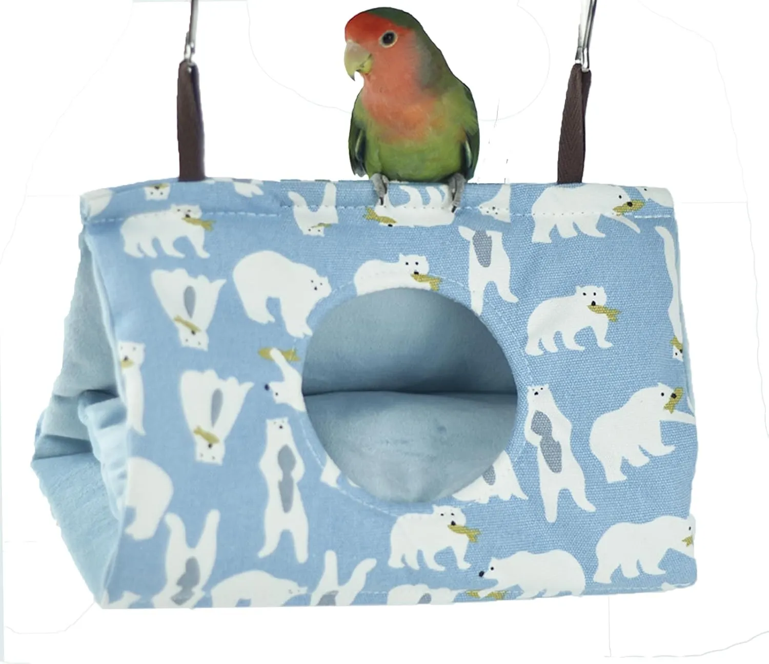 Bird Cage Tent Winter Warm Nest House Cockatiel Hammock Bedding Parrot Snuggle Hut Parakeets House Sleeping Hideaway with Pad Lovebirds Conures Quaker