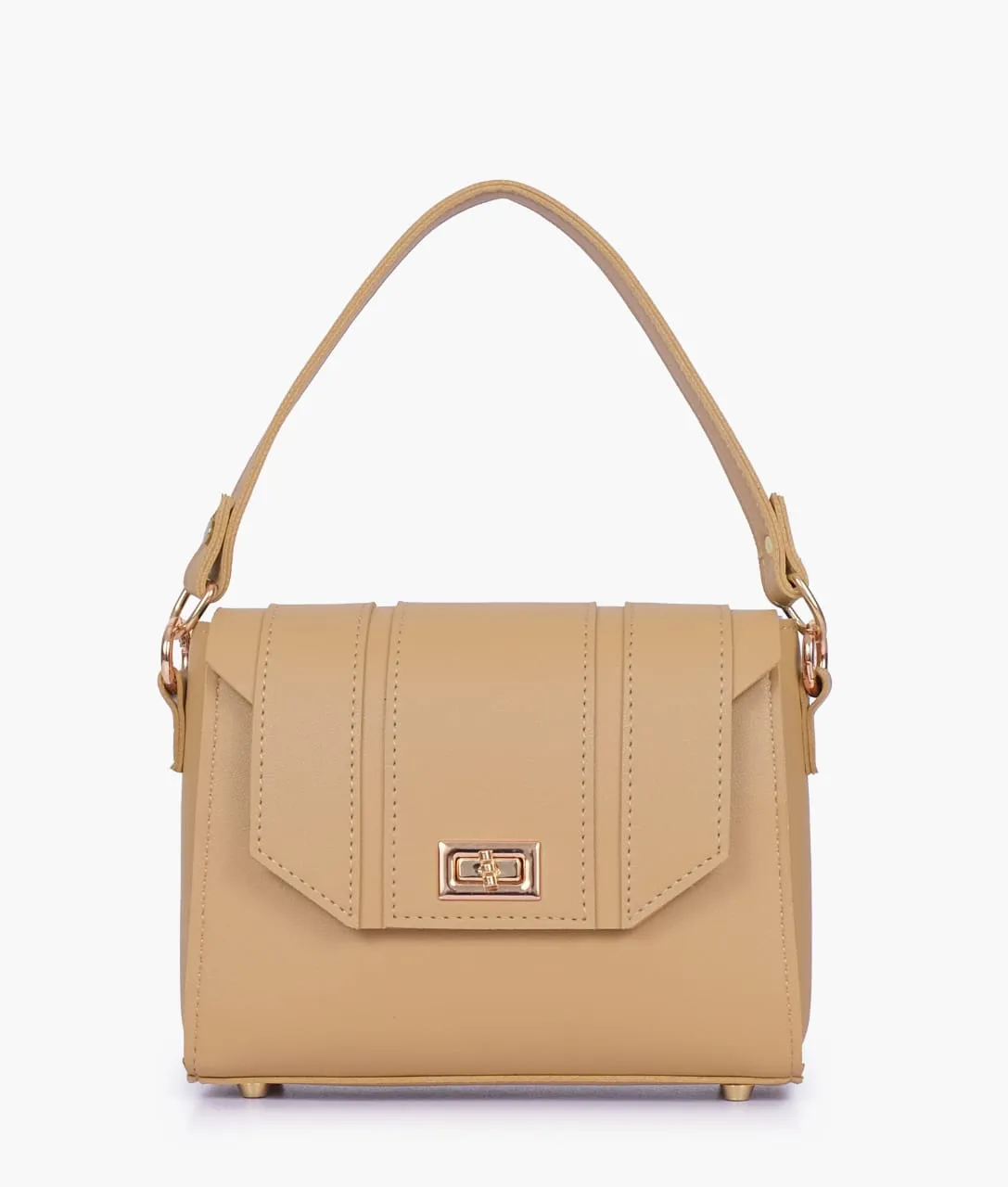 Black Compact Top Handle Cross Body Bag