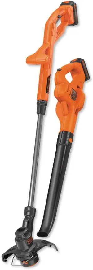 BLACK DECKER 20V MAX* POWERCONNECT 10 in. 2in1 Cordless String Trimmer/Edger   Sweeper Combo Kit (LCC222)