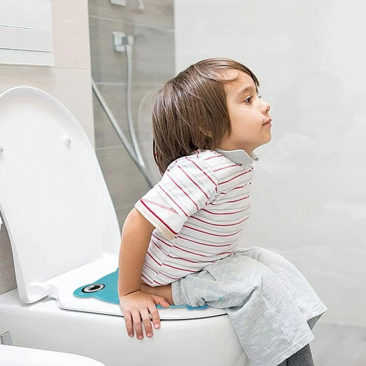 Blue Kids Toilet Seat Washer Portable Baby Training Seat for Easy Potty Training