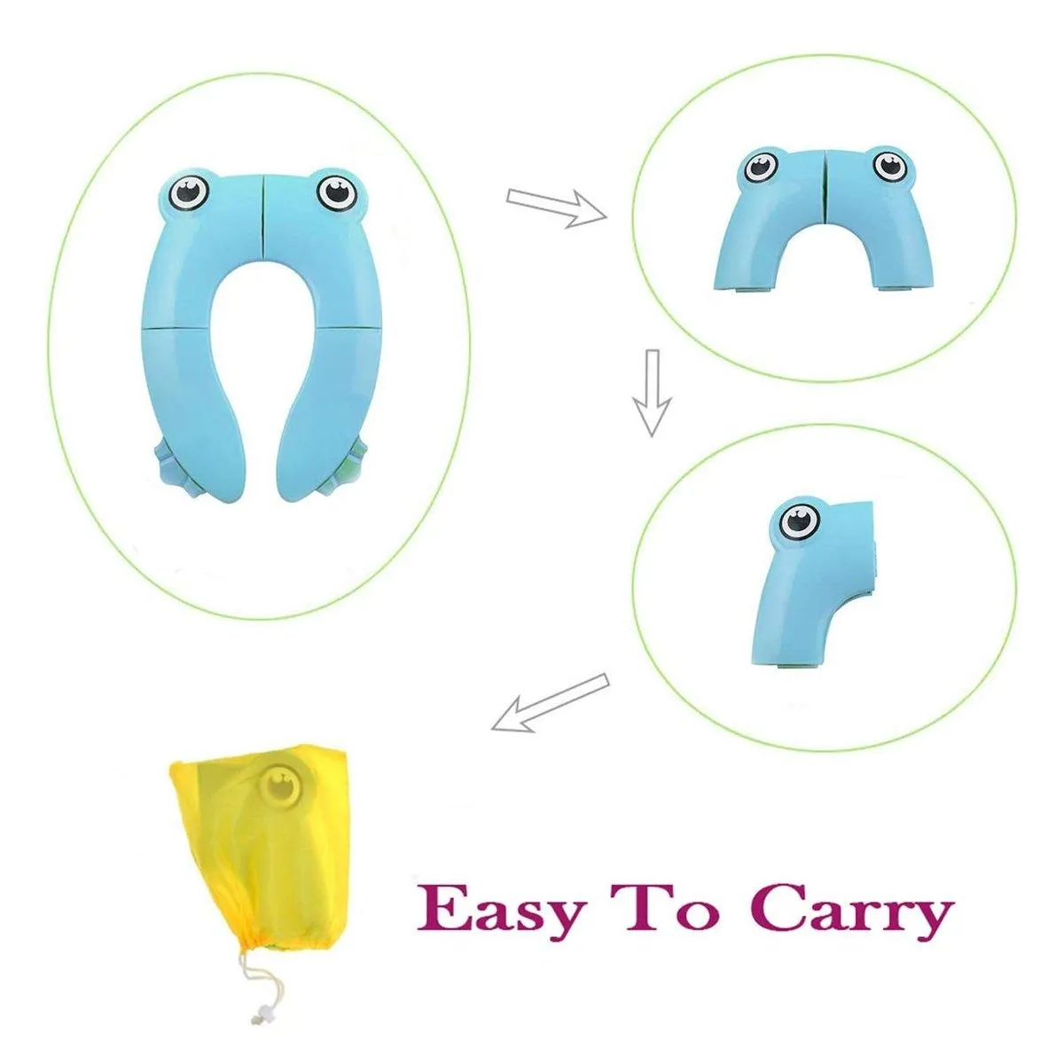 Blue Kids Toilet Seat Washer Portable Baby Training Seat for Easy Potty Training