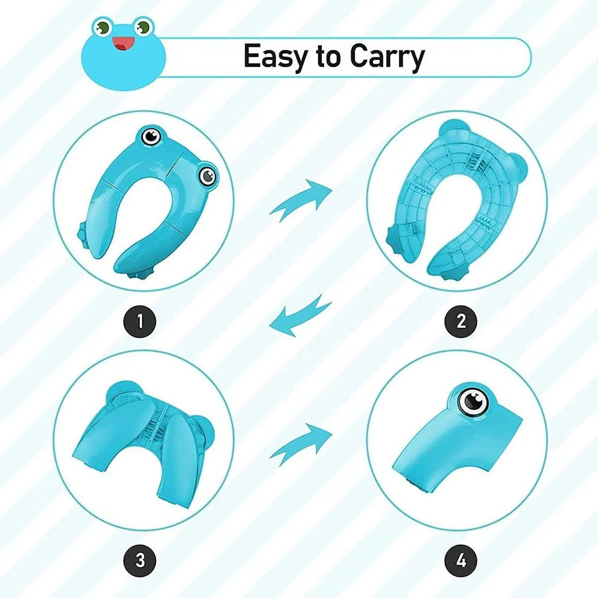 Blue Kids Toilet Seat Washer Portable Baby Training Seat for Easy Potty Training