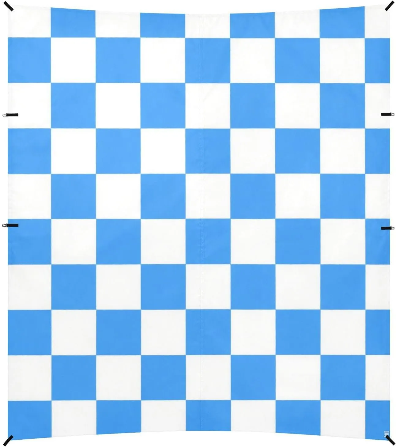 Blue White Plaids Foldable Beach Tent UPF50  Water-Resistant Portable Sun Shelter Includes Sand Shovel, Sandbags, Stability Poles for Camping, Picnics, Backyard