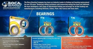 Boca Bearings Ceramic Hybrid Update Spool Bearing Kit Stainless Steel Orange Seal ABEC#7 for Shimano SLX DC Baitcaster Fishing Reel