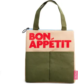 Bon Appéttit Thermal Lunch Bag in Green, Ideal for Easy and Convenient Food Taking, Dimensions: 22 x 24 x 14 cm