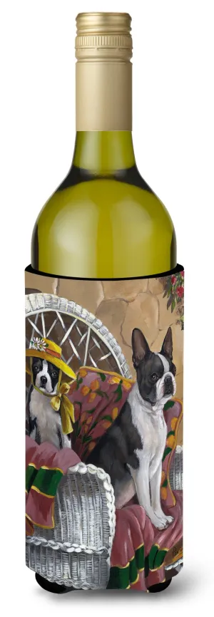Boston Terrier Patio Gems Wine Bottle Hugger PPP3036LITERK
