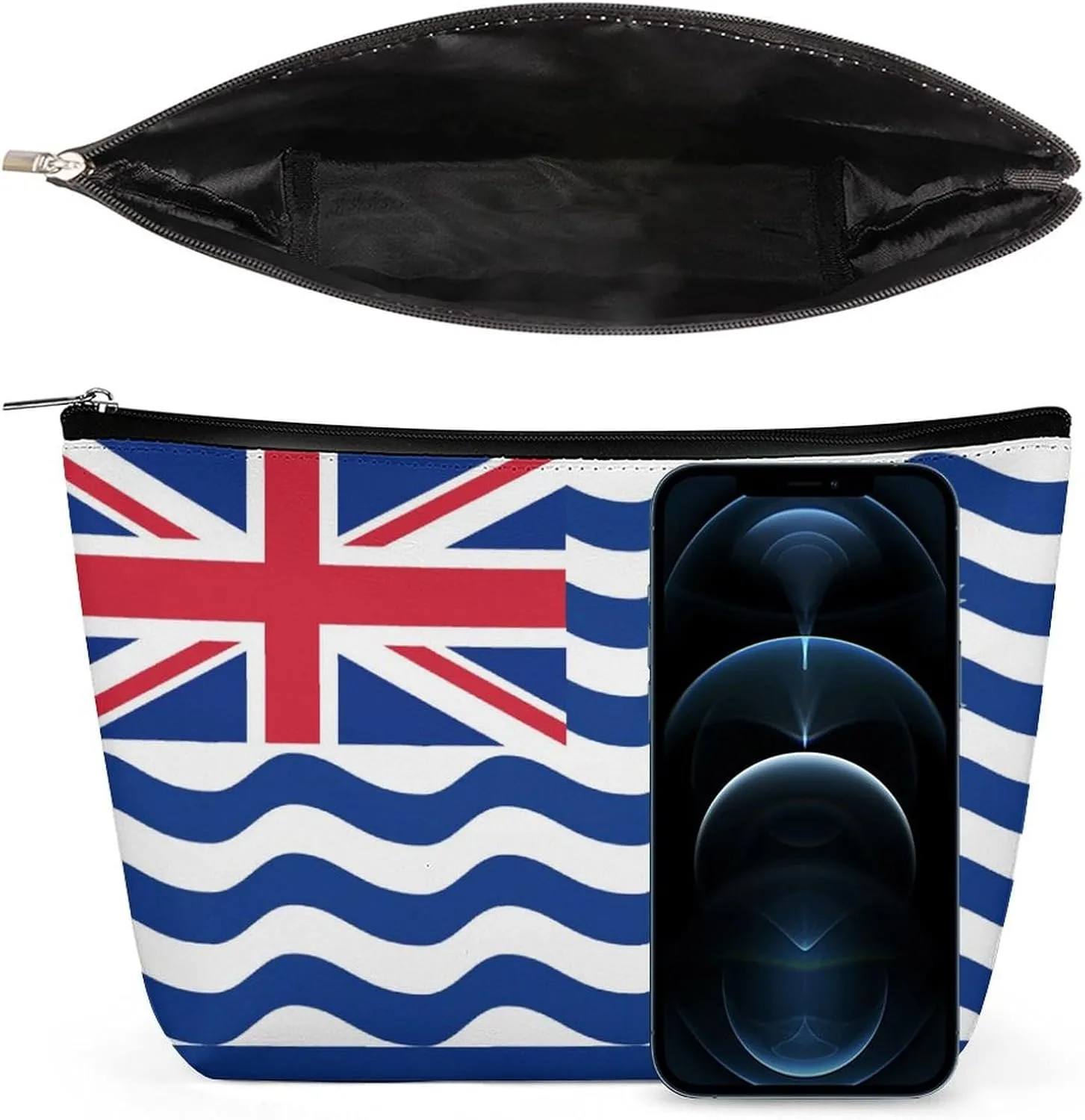 British Indian Ocean Territory Flag Makeup Bag for Purse Travel Cosmetic Organizer for Women Girls