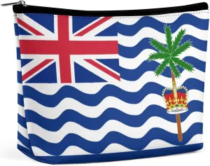 British Indian Ocean Territory Flag Makeup Bag for Purse Travel Cosmetic Organizer for Women Girls