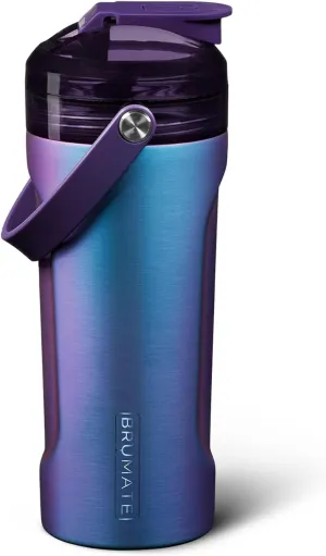 BrüMate MultiShaker Blender Shaker Bottle | 100% Leakproof Insulated Stainless Steel Pre Workout & Protein Shaker Bottle for the Gym | 26oz (Dark Aura)