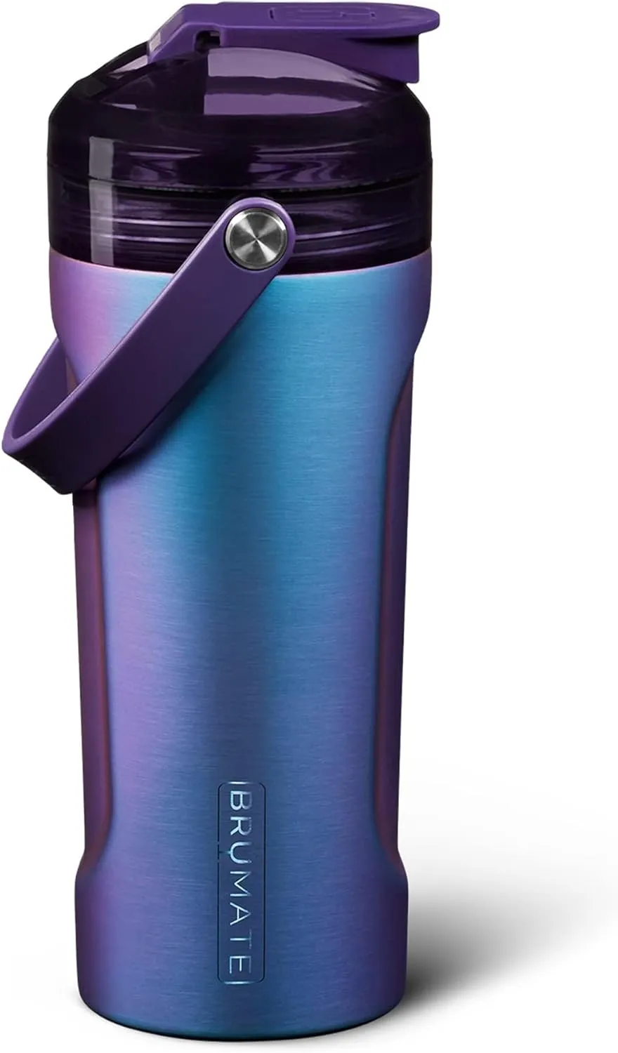 BrüMate MultiShaker Blender Shaker Bottle | 100% Leakproof Insulated Stainless Steel Pre Workout & Protein Shaker Bottle for the Gym | 26oz (Dark Aura)