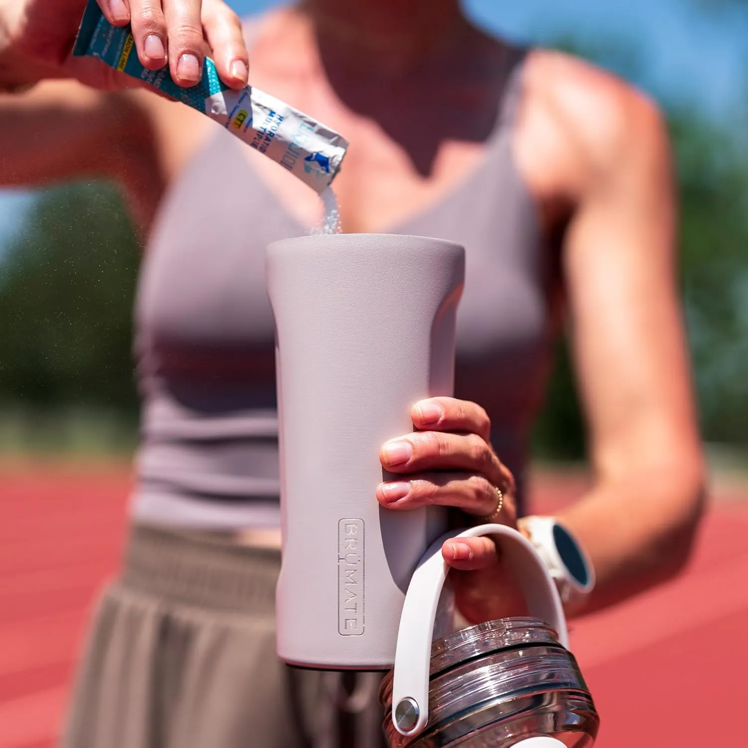 BrüMate MultiShaker Blender Shaker Bottle | 100% Leakproof Insulated Stainless Steel The Perfect Shaker Cup, Protein Shaker Bottle, and Pre Workout Bottle for the Gym | 26oz (Blue Agave)