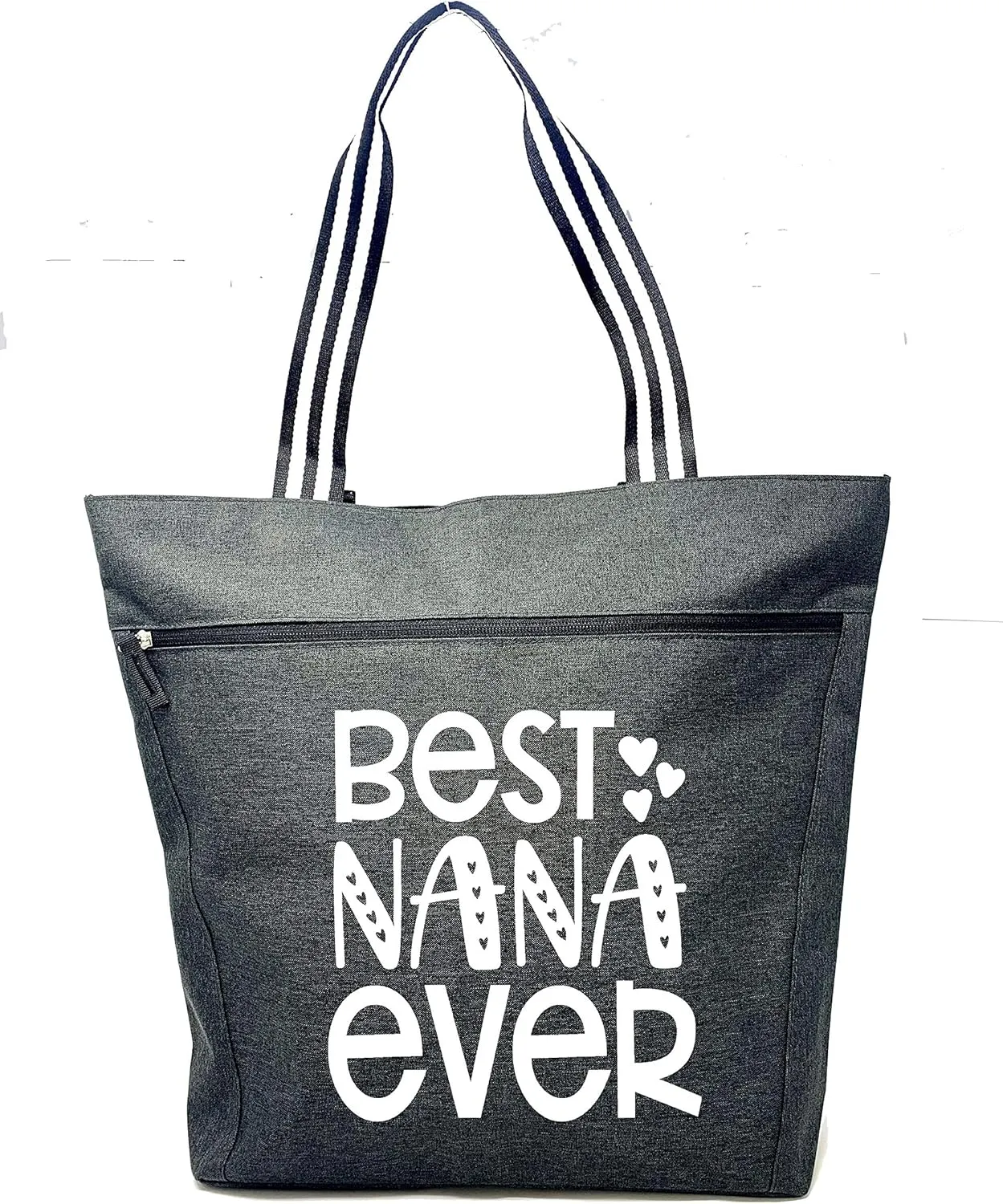 Brooke & Jess Designs Tote Bag for Grandma – Sturdy Canvas Grandma Tote w/Zipper & Inner Pocket Grandma Bag for Everyday Use