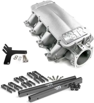 BTR Equalizer 1 Intake Manifold Cathedral Head Brian Tooley IMA-01 LS1 LS2 LS6 4.8 5.3 5.7 6.0 Includes Billet Fuel Rail Kit and Throttle Cable Bracket (Intake, Fuel Rails, Stock Cable Bracket)