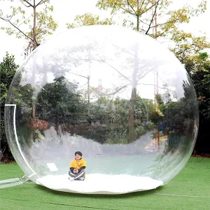 Bubble House Inflatable Bubble Tent Transparent Tent Hotel/Landscape Outdoor Inflatable Tent/Camping Tent Rainproof/Windproof/with Hair Dryer (Color : 3m) (5m)