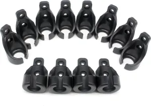Bungee Kit for Roller Shade Parts Replacement Sun Shades Blackout Roller up Blinds tie Down (Black, 12 Circle Receiver)