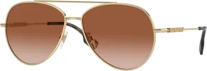 BURBERRY BE3147 Aviator Sunglasses for Women   BUNDLE With Designer iWear Complimentary Eyewear Kit
