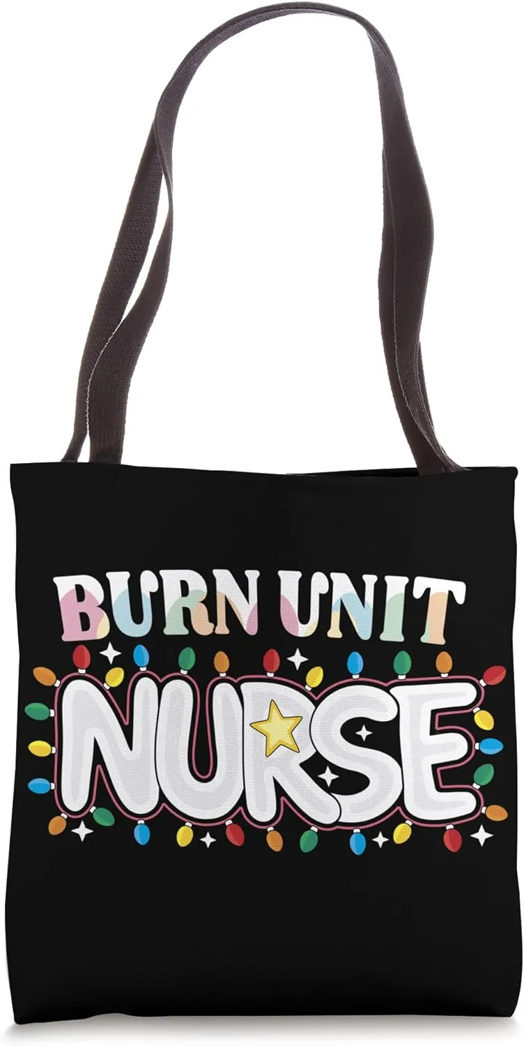 Burn Unit Nurse Christmas Acute Burn Care Nursing NP RN Crew Tote Bag