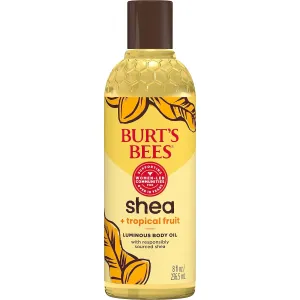 Burt's Bees Shea   Tropical Fruit Luminous Body Oil, Non-Greasy, Antioxidant Rich for Glowing Skin, Non-Irritating, Natural Origin Skin Care, 8 oz.