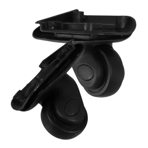 Cabilock 2pcs Suitcase Wheels Caster Trunk Wheel Lightweight Casters Luggage Detachable with for Travel Tags Small Replacement Suitcase Bag Parts Caster Wheels Black Plastic