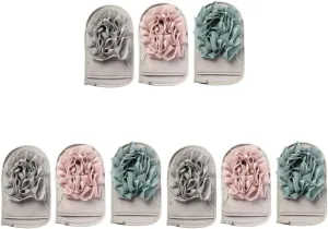 Cabilock 9 Pcs Double Sided Bath Towel Exfoliator Remover Gloves Kids Bath Gloves Mesh Pouf Shower Ball Gloves for Cleaning Body Scrub Gloves Back Skin Care Pe Material Rub Mud