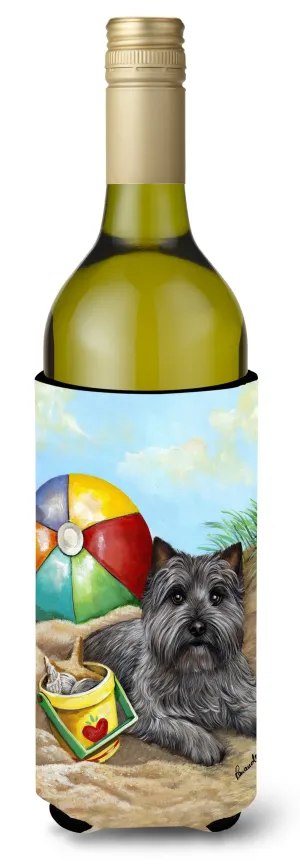 Cairn Terrier At the Beach Wine Bottle Hugger PPP3048LITERK