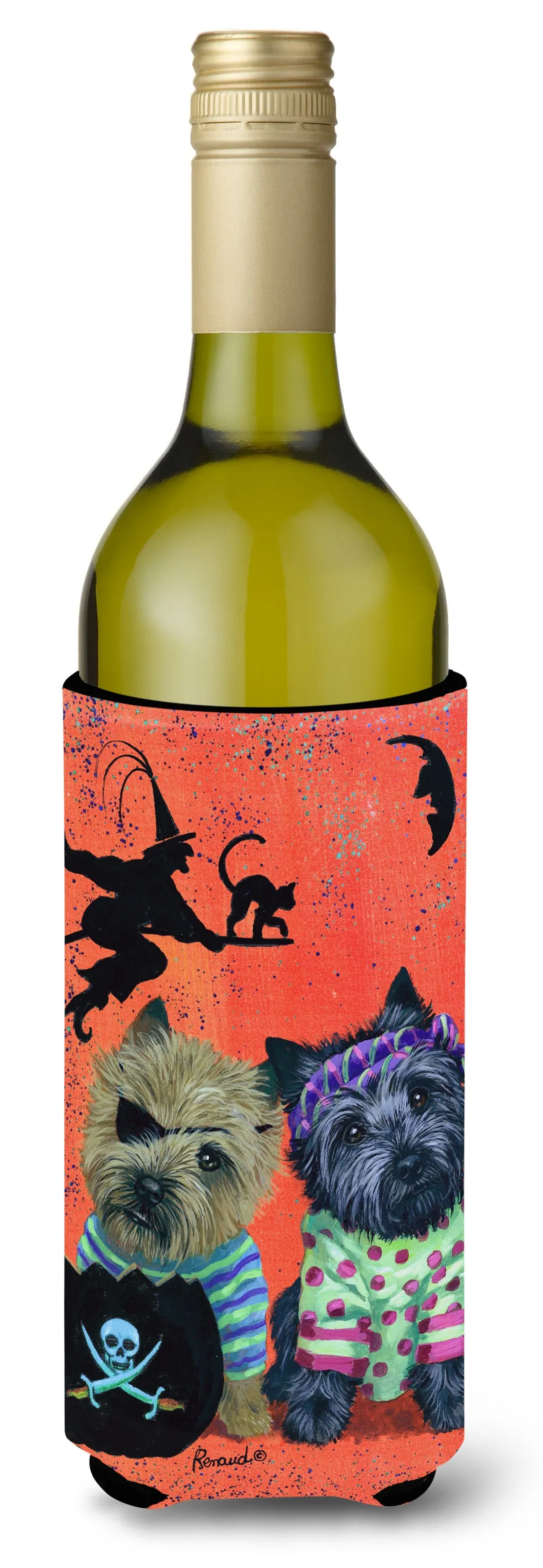 Cairn Terrier Pirates Halloween Wine Bottle Hugger PPP3043LITERK