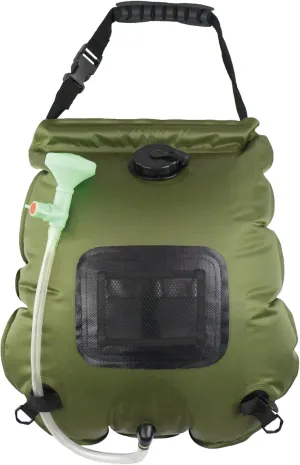 Camping Outdoor Solar Heated Shower Bag 5 gallon/20L, with Upgraded Hose and Shower Head and Temperature Display, Suitable for Camping, Hiking, and Travel as a Portable Shower