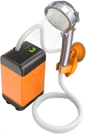 Camping Shower, Portable Camping Shower, Rechargeable Electric Shower Pump for Camping Car Washing Gardening Pet Cleaning(Display,7800 mAh)