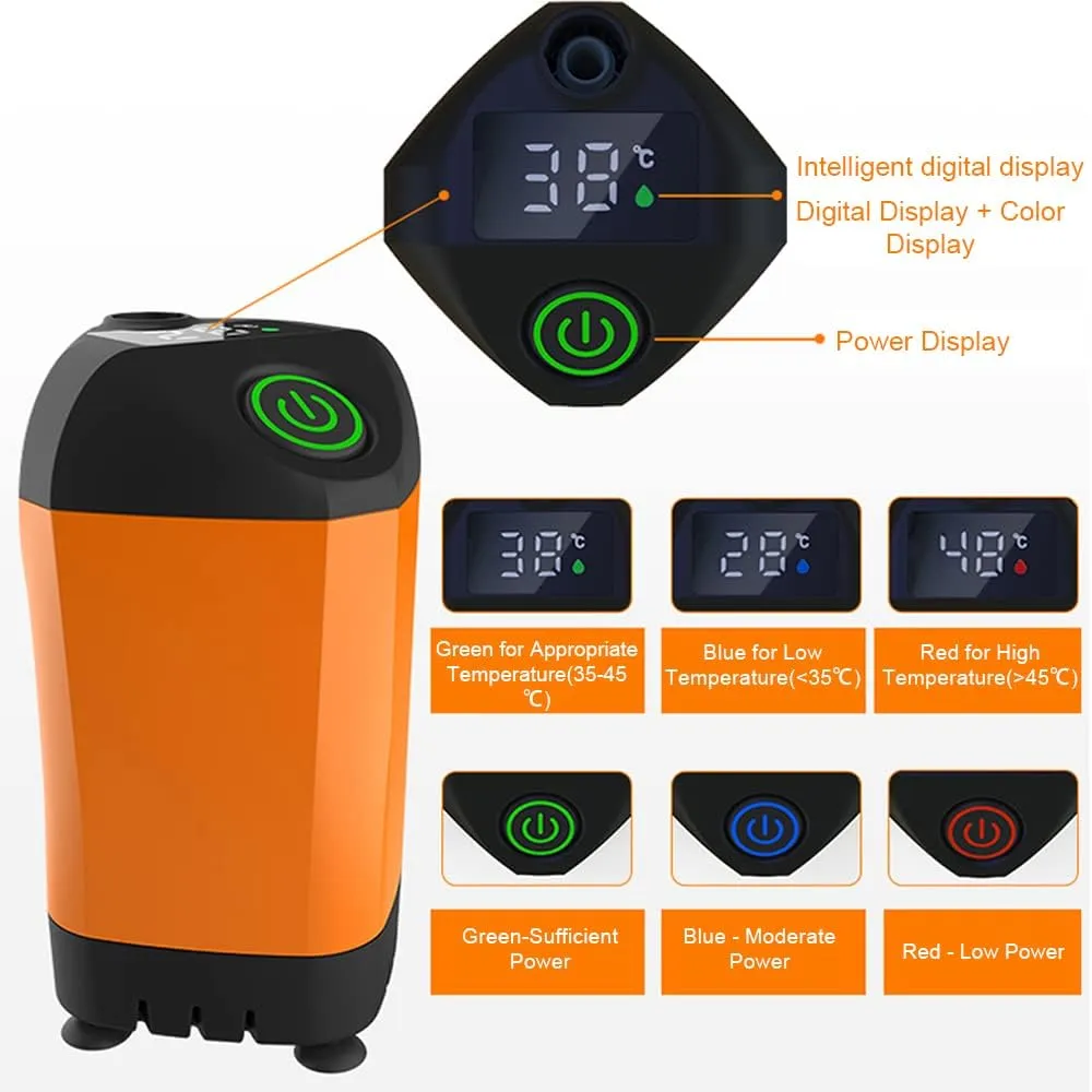 Camping Shower Portable Electric Shower Pump IPX7 Waterproof with Digital Display for Camping Hiking Backpacking Travel Beach Pet Watering