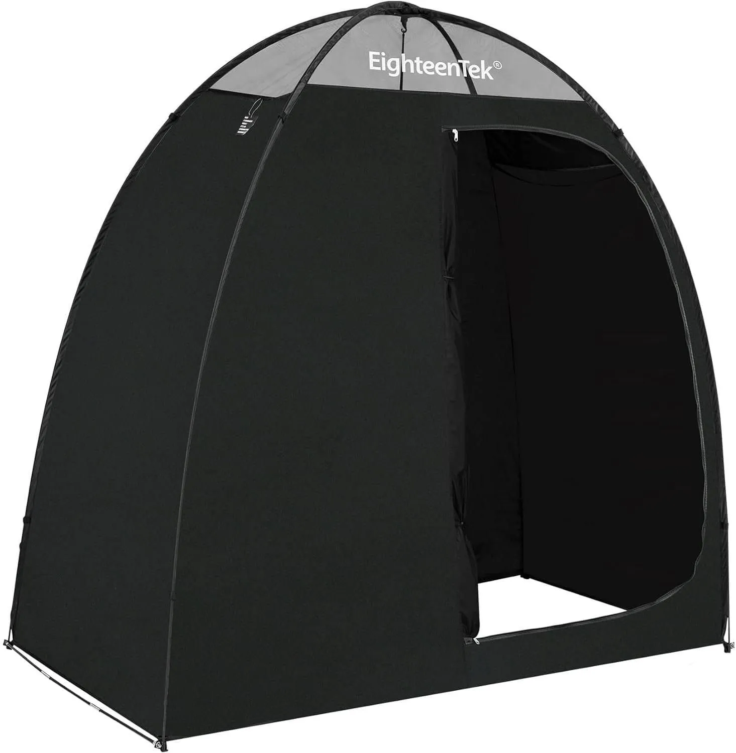 Camping Shower Tent Changing Room – 2 Rooms, UV Protection, Portable, Black