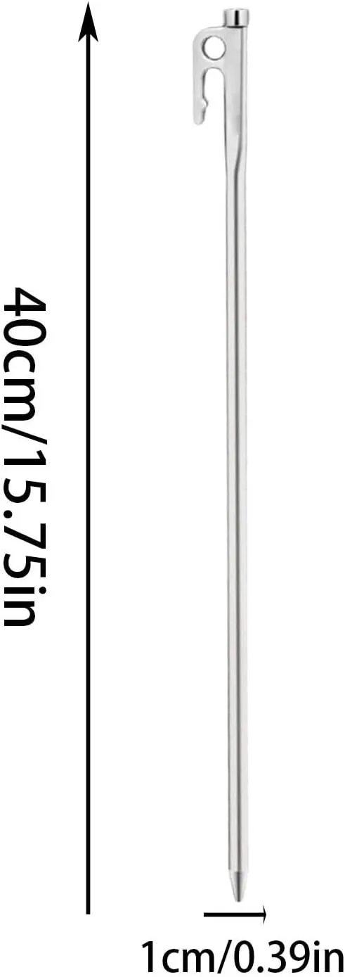 Camping Stakes for Tent, Stainless Steel Tent Pegs, Outdoor Tent Spikes, User-Friendly Tent Accessories, Stakes for Camping Canopies, Durable Tent Stakes for Tarps, Heavy-Duty Tent Pegs