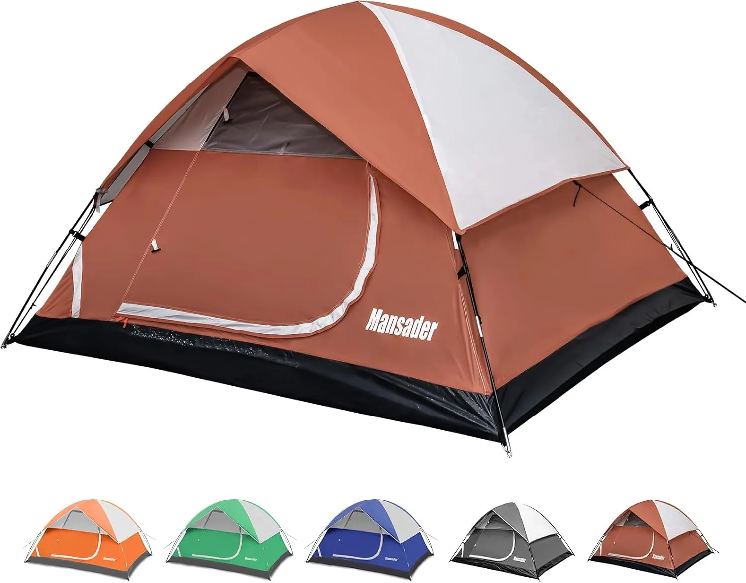Camping Tent, Waterproof 2/3/4 Person Tents for Camping, Lightweight Easy Set Up Outdoor Hiking Tent Backpacking Tent with Carry Bag, Backpack Tent Suit for Family Beach Hiking Travel