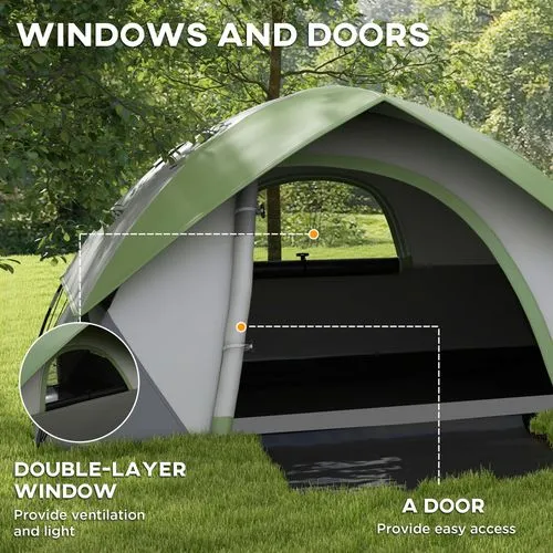Camping Tent - Waterproof & Spacious for 4-5 People