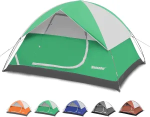 Camping Tent,Waterproof 4 Person Tents for Camping, Lightweight Easy Setup Outdoor Hiking Tent with Carry Bag, Suit for Family Beach Hiking Travel (Green)