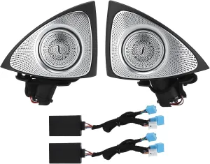 Car Audio Tweeters with LED Ambient Lighting Kit 7 Color 3D Rotating Tweeter Replacement for ?Benz S-Class W222 Pre-Facelift 2014-2017