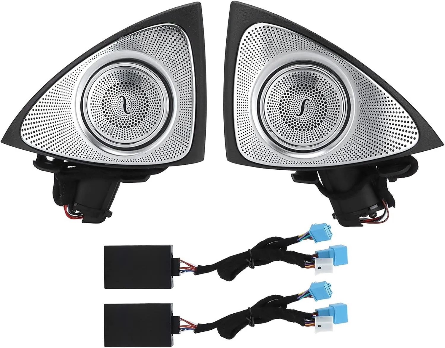 Car Audio Tweeters with LED Ambient Lighting Kit 7 Color 3D Rotating Tweeter Replacement for ?Benz S-Class W222 Pre-Facelift 2014-2017