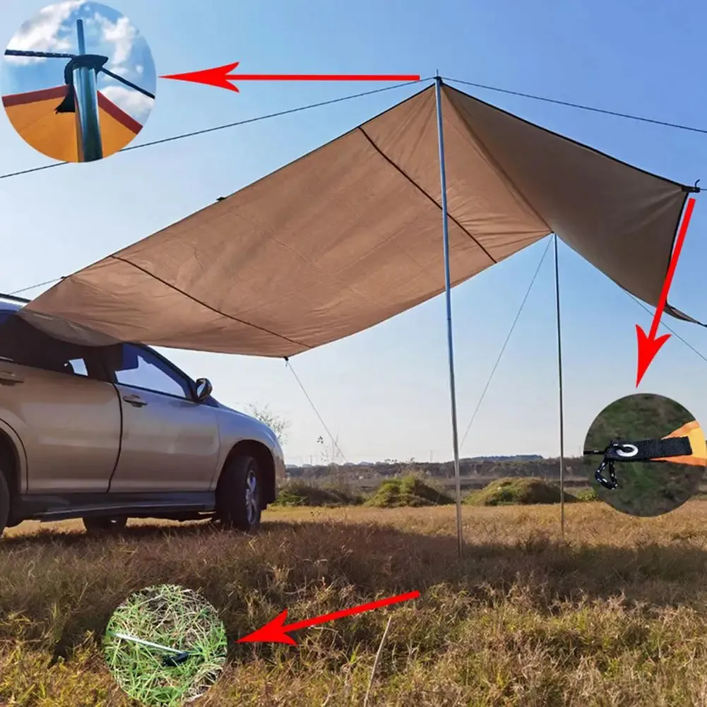 Car Side Awning - Quick-Install Waterproof Canopy for Camping