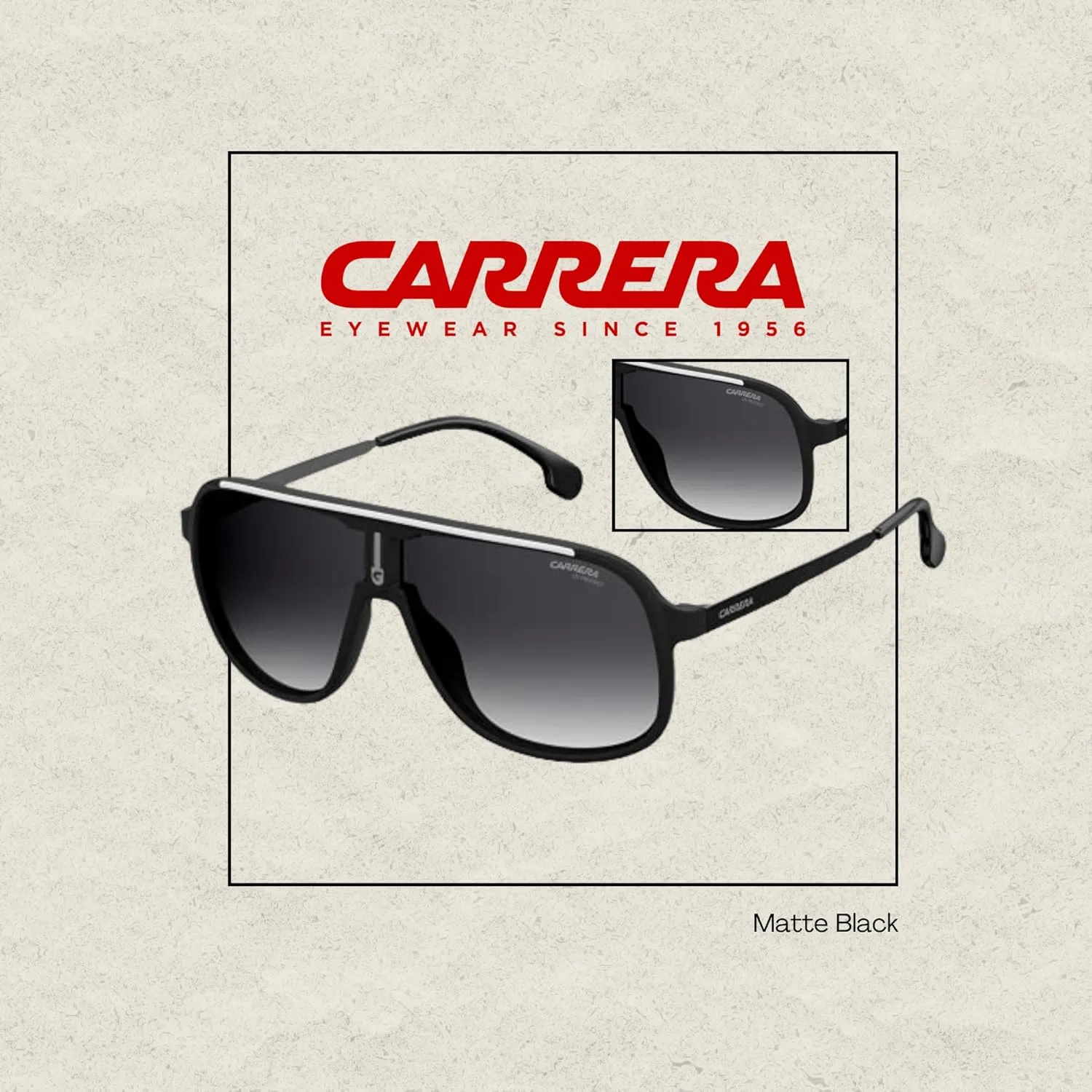 Carrera CA1007/s Sunglasses for Men   BUNDLE With Designer iWear Eyewear Kit
