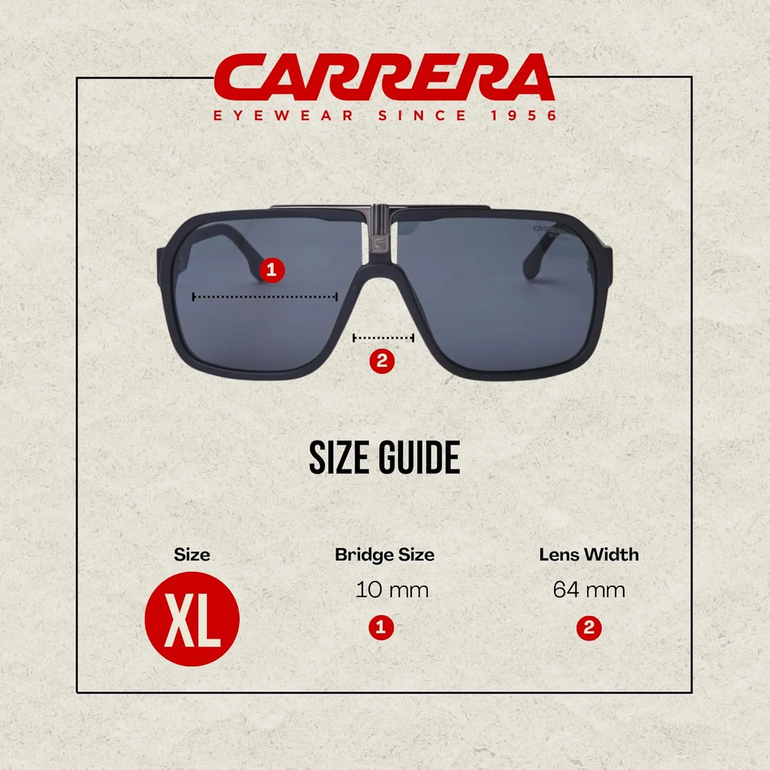 Carrera CA1014/S Square Sunglasses for Men   BUNDLE With Designer iWear Eyewear Kit
