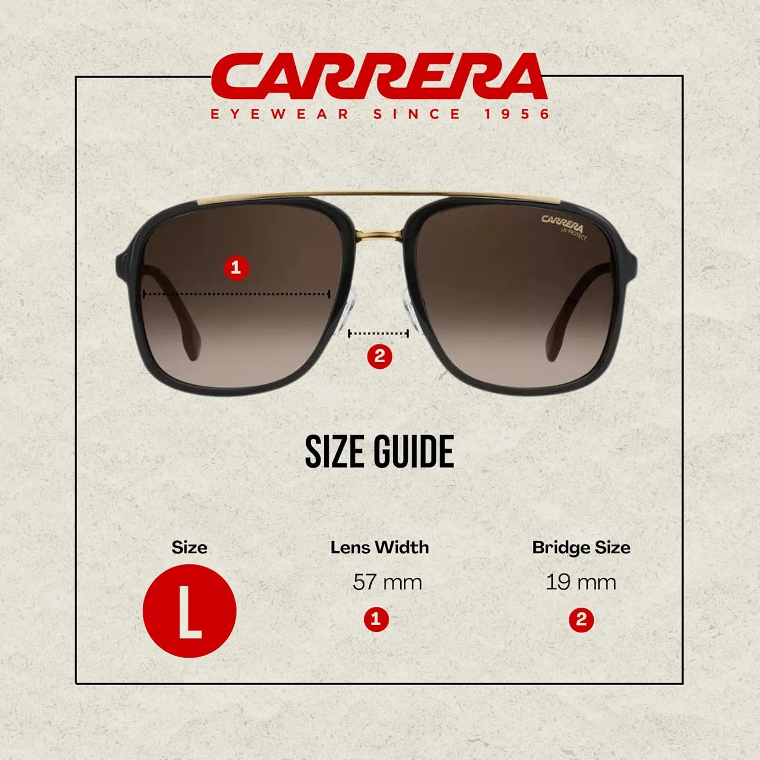 Carrera CA133/S Aviator Square Sunglasses For Men For Women   BUNDLE With Designer iWear Eyewear Kit