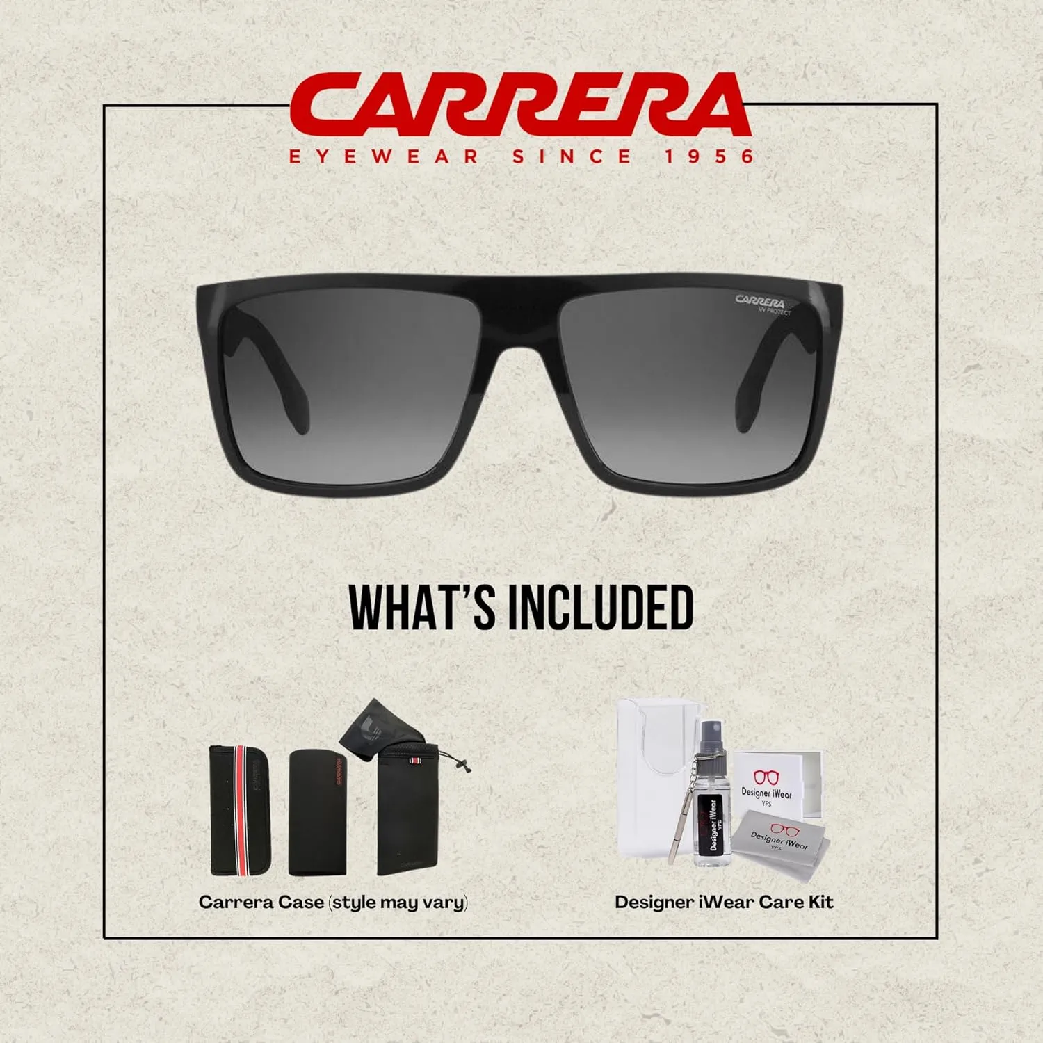 Carrera CA5039/S Sunglasses for Men for Women  BUNDLE With Designer iWear Eyewear Kit
