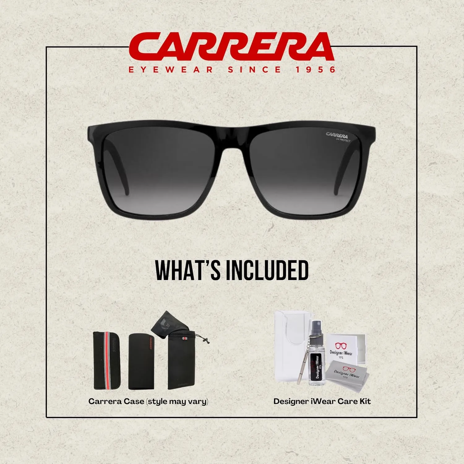 Carrera CA5041/S Sunglasses for Men   BUNDLE With Designer iWear Eyewear Kit