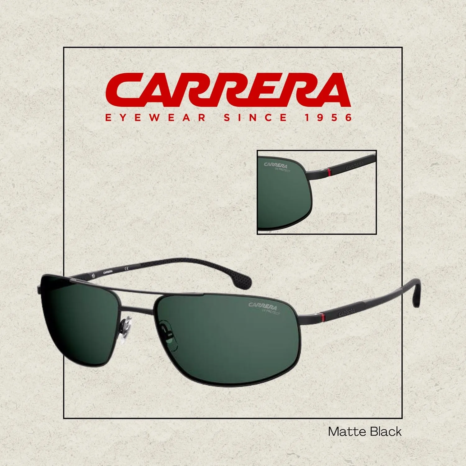 Carrera CA8036/S Sunglasses for Men   BUNDLE With Designer iWear Eyewear Kit