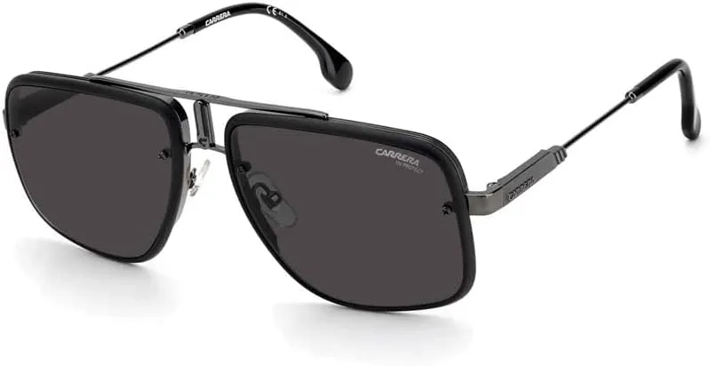 Carrera GLORY II Rectangle Sunglasses for Men   BUNDLE With Designer iWear Eyewear Kit